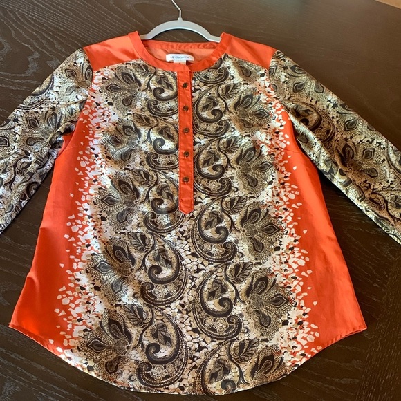 Liz Claiborne womens long sleeve blouse size medium career fall Thanksgiving - Picture 3 of 12